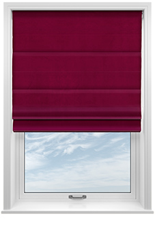 Ultra Luxe Velvet, Deep Pink - Roman Blind